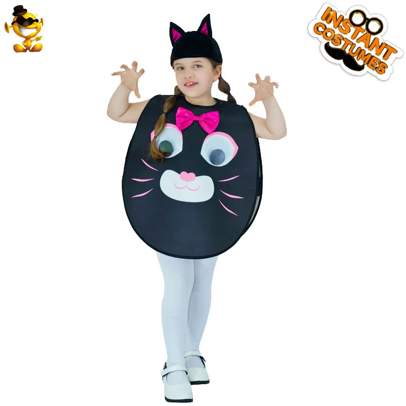 Adorable Kitten Performance Costume Kids Pumpkin Character Costume Fit 5 to 10Y Children Halloween Party Custome Props