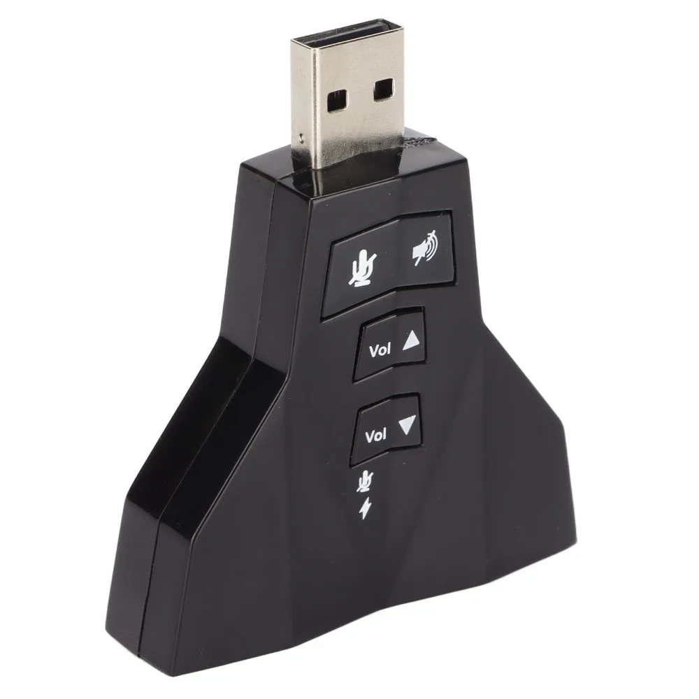 Dual Microphone Interface USB Sound Card Dual Audio Interface Independent Sound Card Virtual 7.1 Sound Card