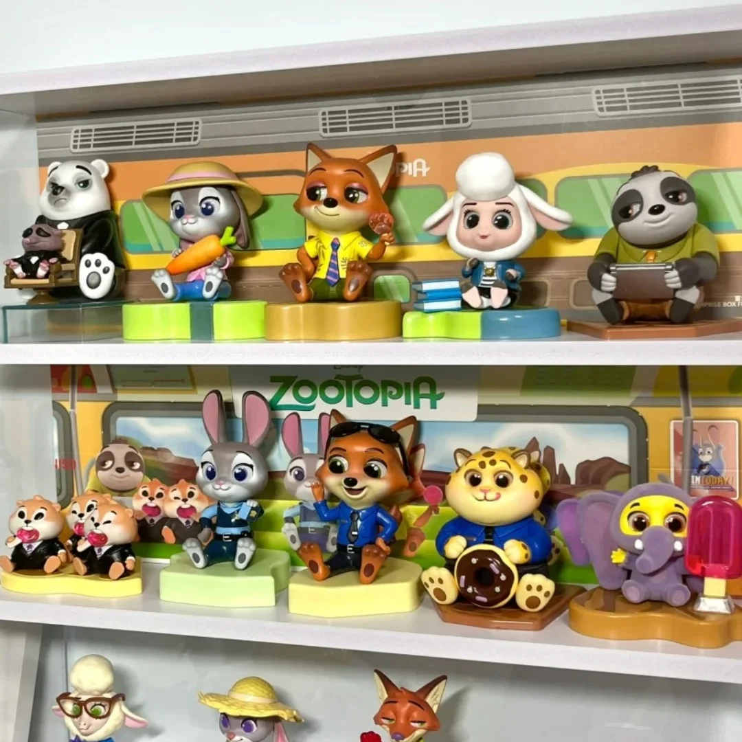 Miniso Kawaii Animation Cartoon Disney Zootopia Series Obediently Sitting Blind Box Doll Kawaii Trendy Desktop Decor Collection