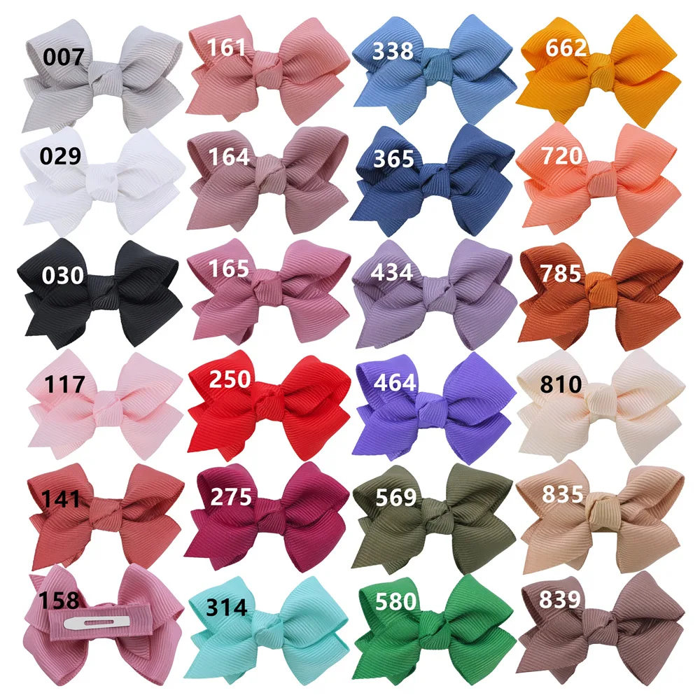 

60pc/lot New 2" Baby Girls Grosgrain Ribbon Bow Hair Clips Kids Ribbon Hair Bow Hairpins Babe BB Barrettes Hair Accessories