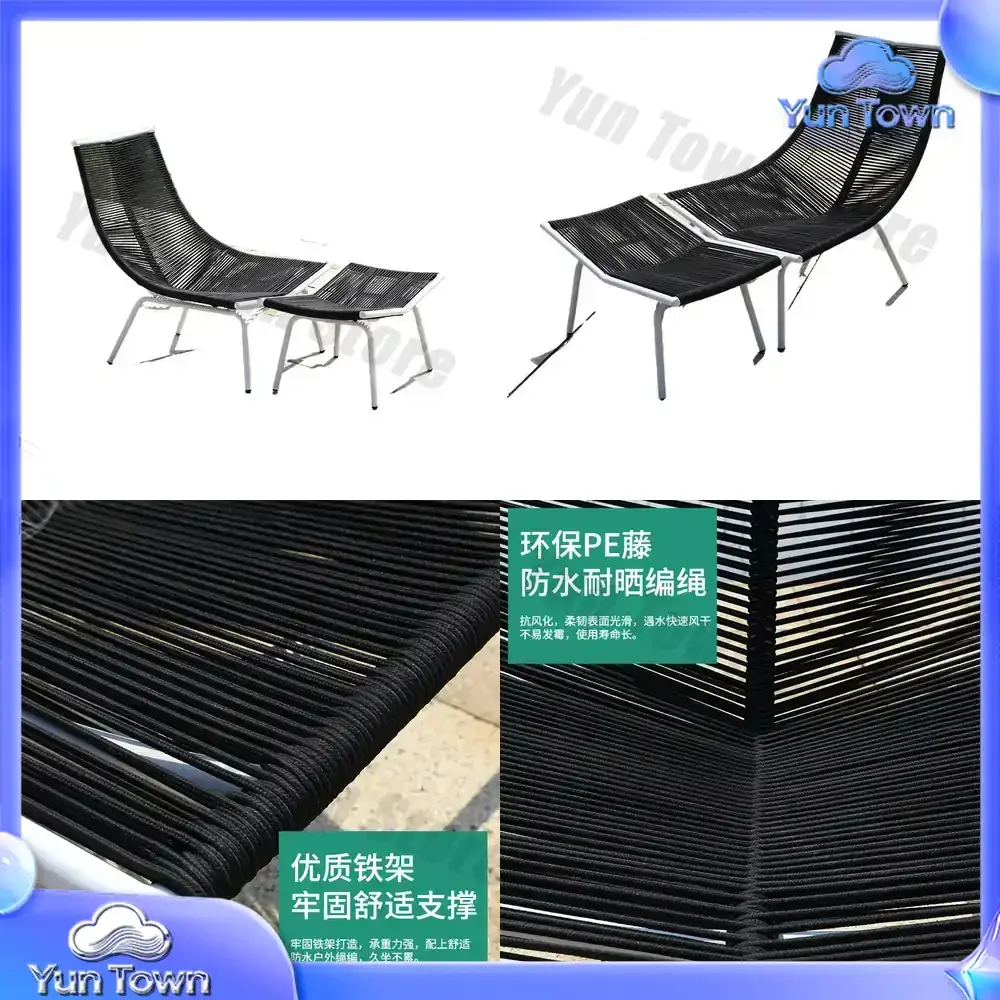 Outdoor Chaise Lounge Hotel B & B Villa Courtyard Resort Swimming Pool Outdoor Furniture Waterproof Sun Protection Terrace