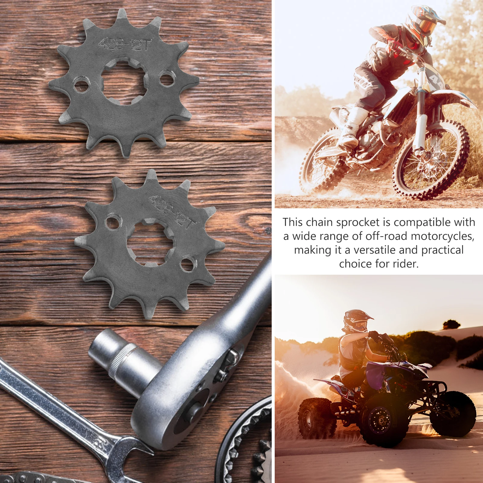 

428 17mm 12Teeth Motorcycle Engine Chain Sprocket ATV Bike Accessories Durable Precision Easy Installation OffRoad
