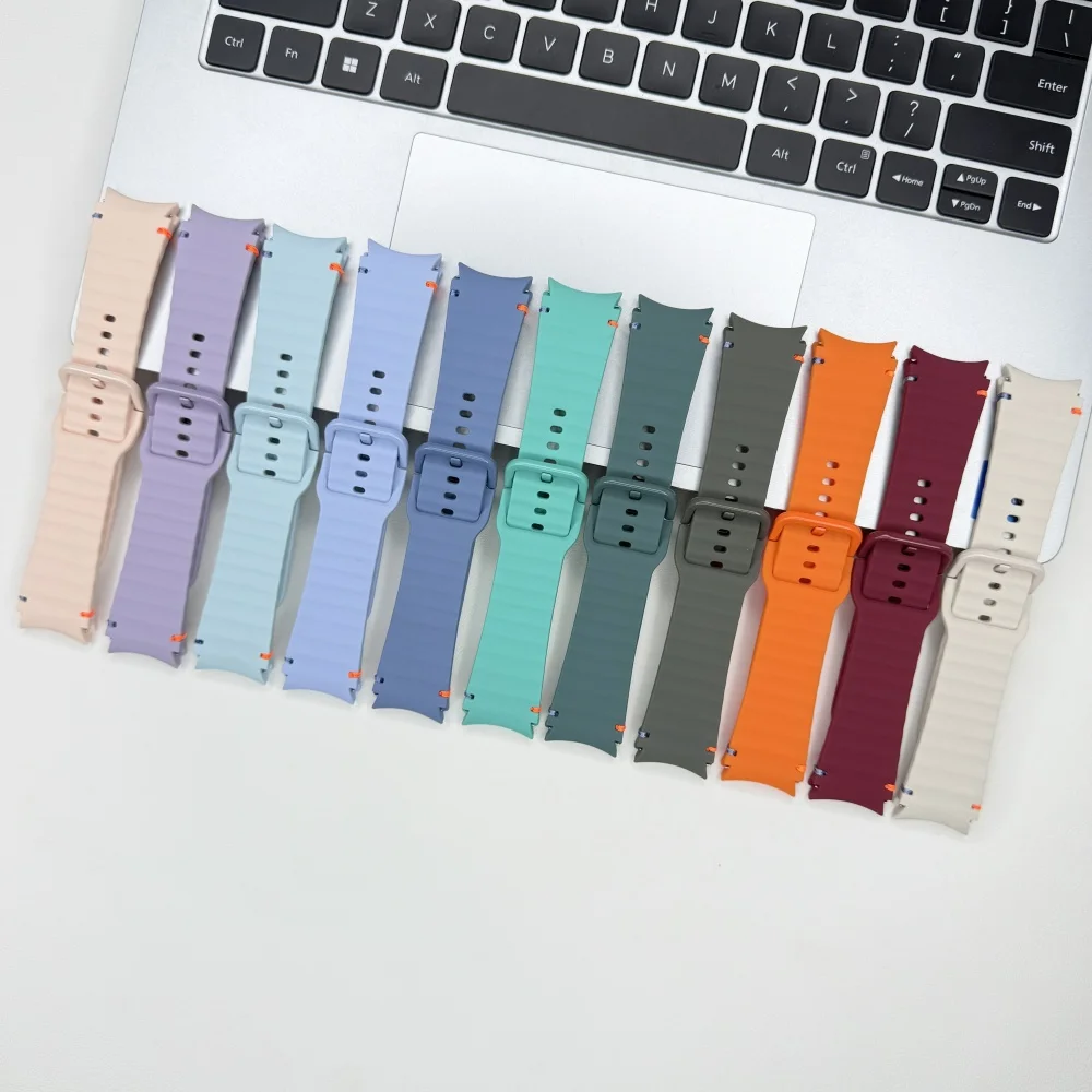 Universal Watch Straps 20mm Quick Release Silicone Band Soft Rubber Wristband for Samsung Watch 4 5 6 7 Smart watch Strap