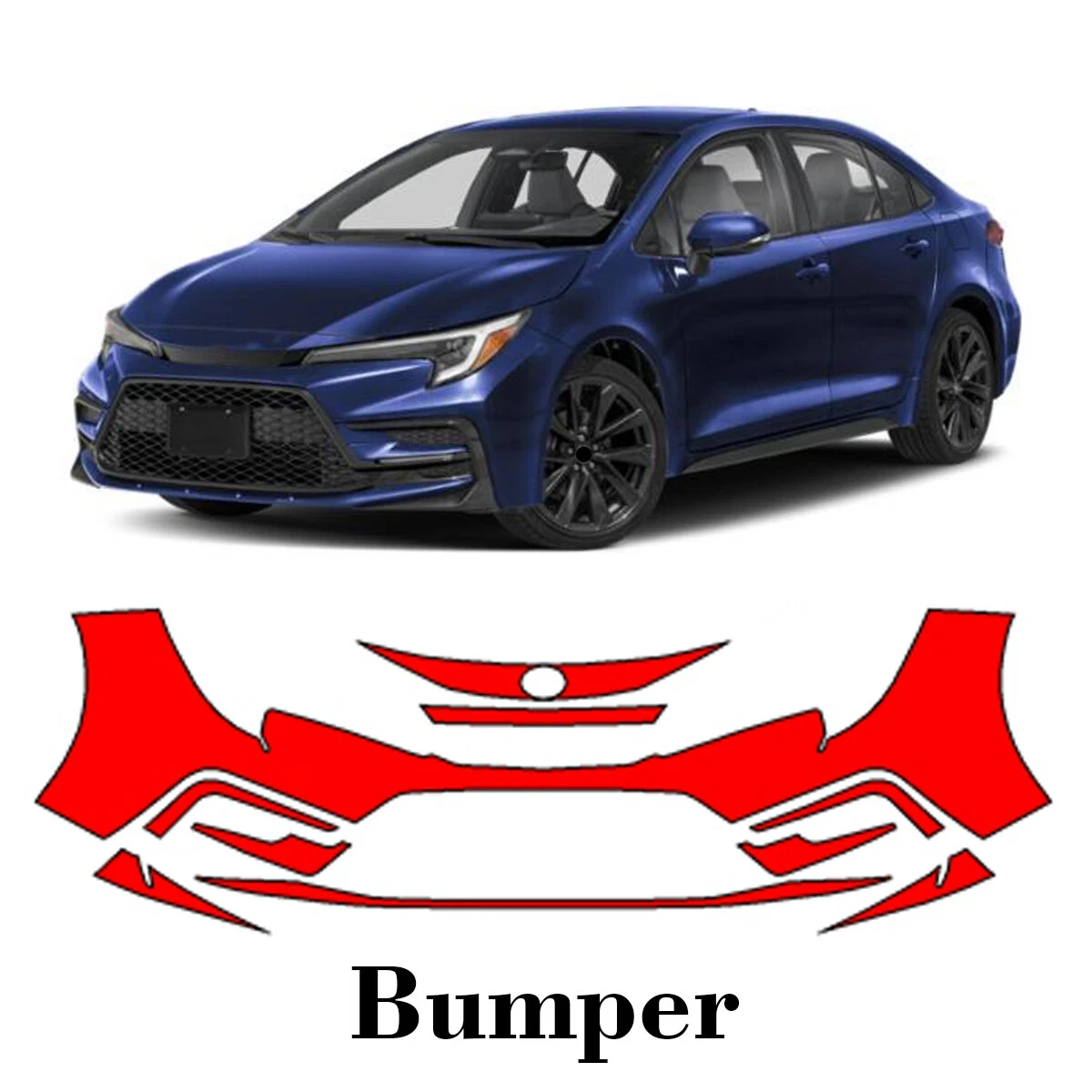 

For Toyota Corolla SE XSE 2023 2024 2025 TPU Pre-cut PPF Kit Scratch-resistant Transparent Front Bumper Protective Film