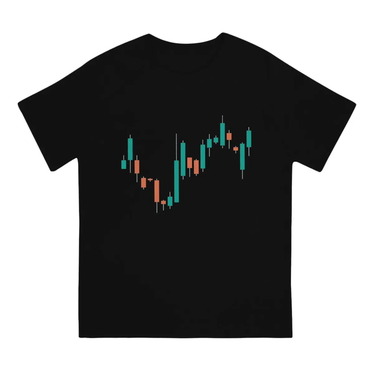 Stock Market Candlesticks Classic Bitcoin Cryptocurrency Meme T Shirt Gothic Crewneck TShirt Polyester Tops