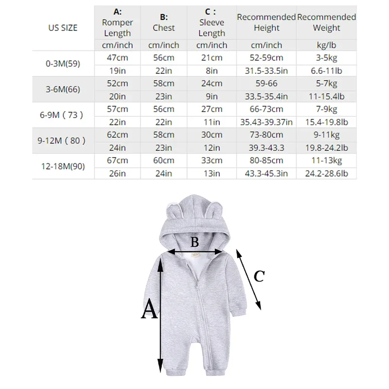 2025 Baby Winter Fleece Romper Print Cotton Warm Outfit Clothes For 0-24M Jumpsuit Newborn Toddler Bear Hoodies Bodysuit Costume