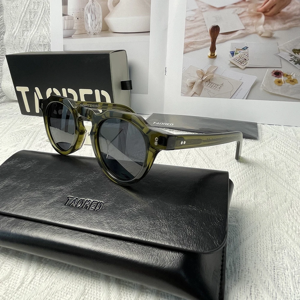 

2025 Новые модные женские солнцезащитные очки с футляром, роскошные дизайнерские винтажные поляризационные солнцезащитные очки ручной работы с квадратной оправой UV400