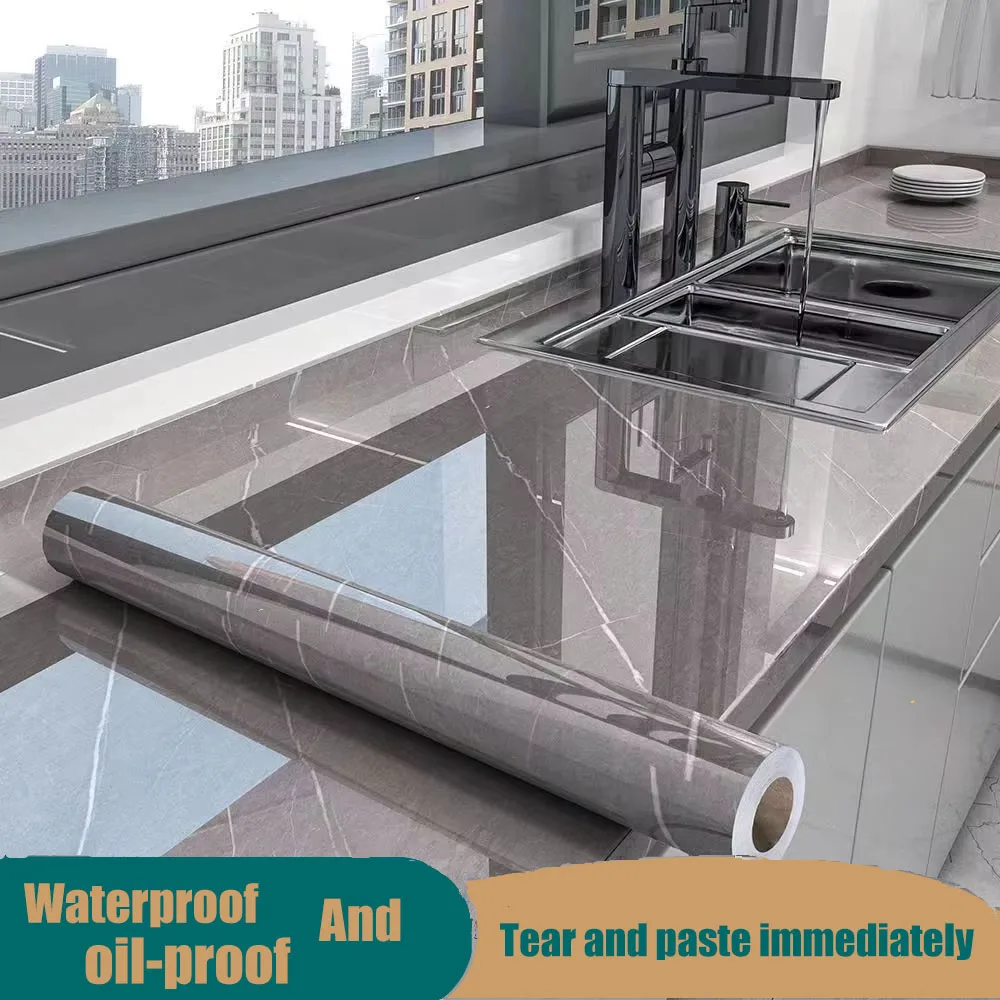 40 cm dekorative, wasser- und schimmelresistente Marmor-Tapete, selbstklebende Tapete, Badezimmerschrank, Arbeitsplatte, Küche, Wandaufkleber