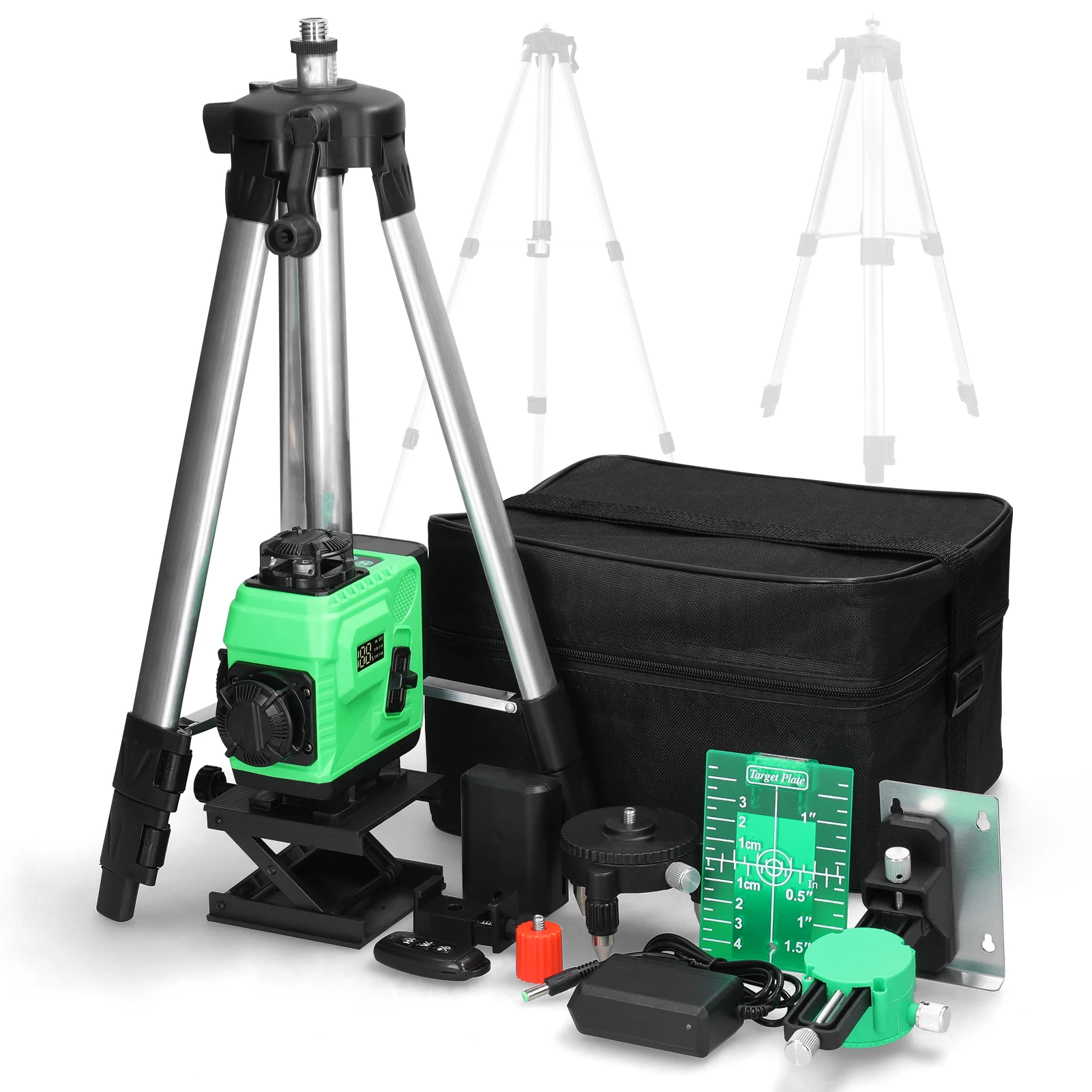 16 خطوط مستوى الليزر 3 ° آلة التسوية الذاتية القابلة لإعادة الشحن أداة تسوية بطارية ليثيوم متعددة الاتجاهات ملصق حائط أرضي #1