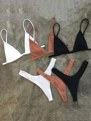 BanRibTanga-Bikini brésilien pour femmes, maillot de bain sexy, culotte tanga, échancré, pour la natation, 2025