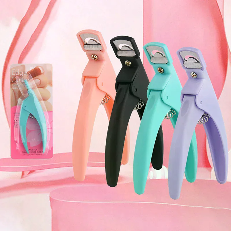 U-Shaped French False Nail Scissors Professional Stainless Steel Head Nail Clipper Acrylic Gel French False Nail Tips Clipper