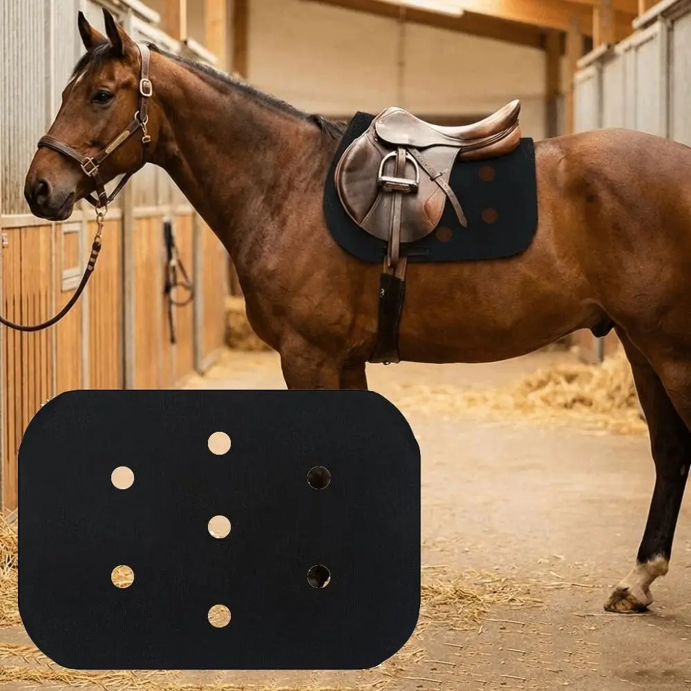 Shock Absorption Felt Saddle Pad Breathable Wicking Bareback Pad Comfortable Cushioned Comfort Saddle Seat Cushion Horse Riding