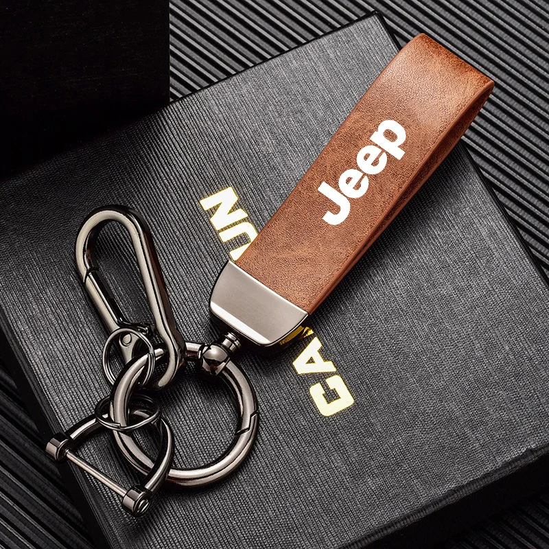 Metal Car Styling Keychain Key Chain Keyrings Key Holders For Jeep Renegade Wrangler JL Gladiator Grand Liberty Cherokee Compass