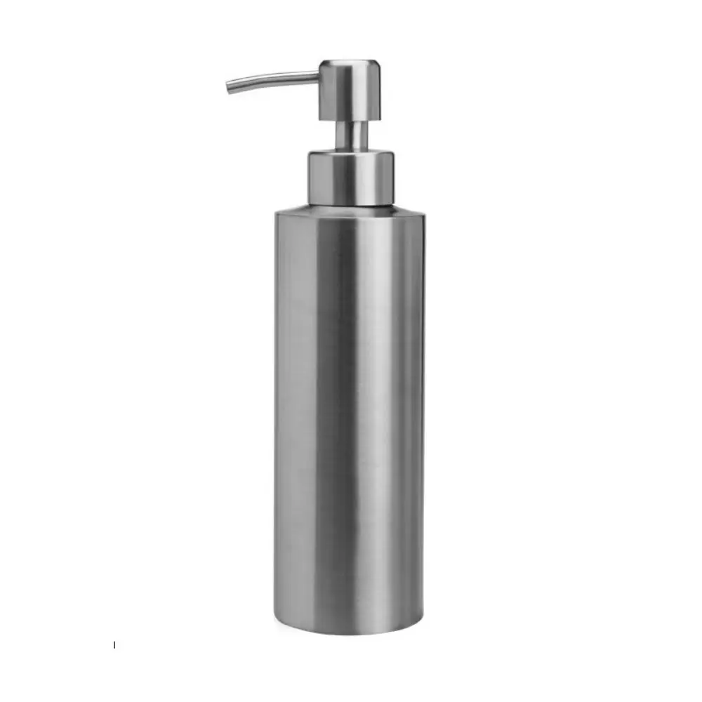 Cylindrical Countertop Sink Soap Dispenser 250ml/350ml/550ml Stainless Steel Emulsion Bottle Manually Pressing High Quality