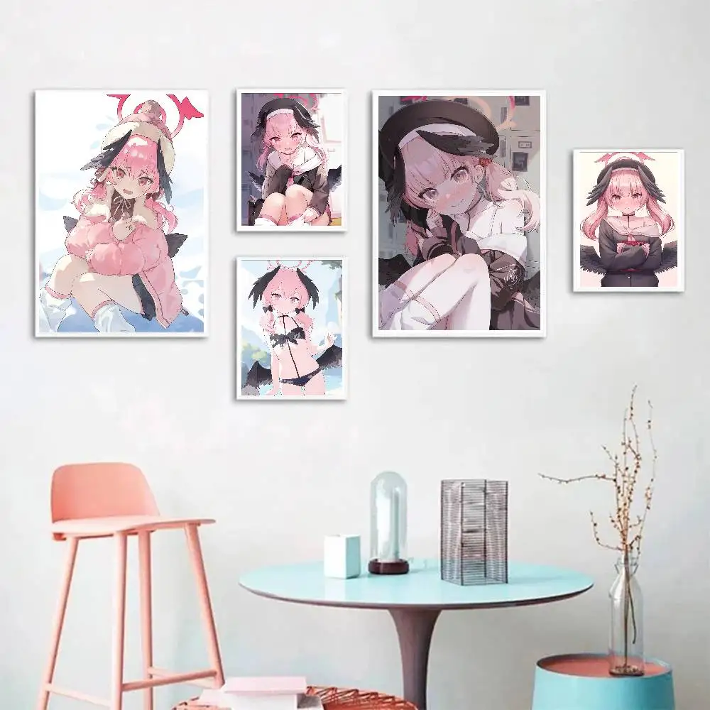 Shimoe Koharu Anime Game B-Blue Archive Posters Living Room Bar Cafe Quality Canvas Vintage Style Comics Painting Art Home Wall