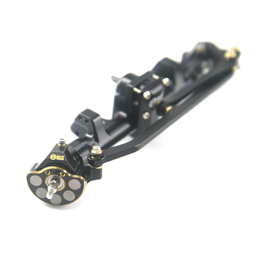Hot Team S11 Ultimate Axle with Brass Tungsten Steel Steering Knuckles +11mm Counterweight Front and Rear Axle for SCX24 RC cars