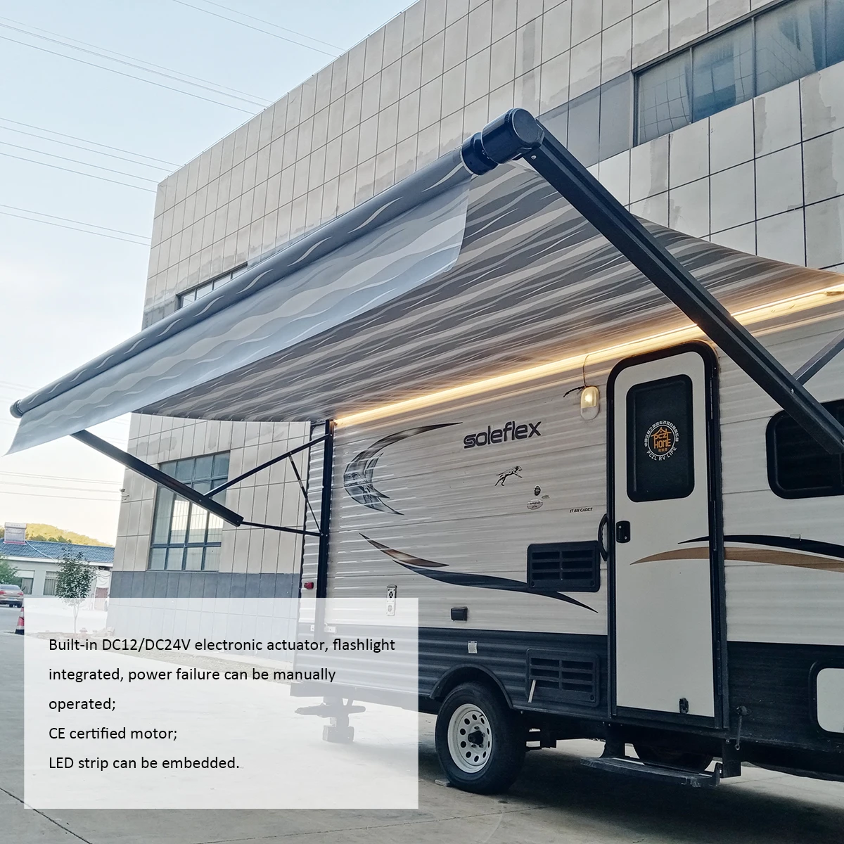 Soleflex B2E New Arrival Australia Style Electric Side RV Trailer Awning RV Accessories