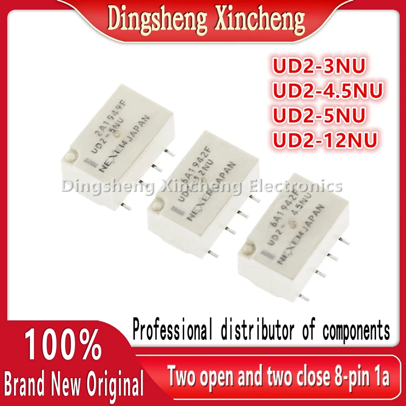 1Pcs NEC Signal relay UD2-3NU UD2-4.5NU UD2-5NU UD2-12NU UD2 3V 4.5V 5V 12V 1A 8PIN Original Two Open And Twocloes