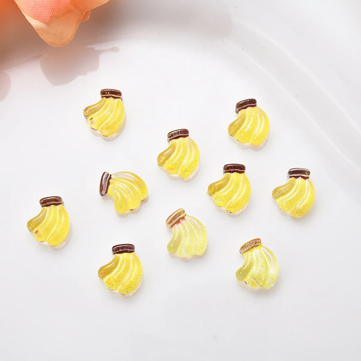 50Pc Summer Kawaii Resin Mini Cherry Fruit Cabochon Ornament Jewelry Charms Nail Art Decoration Flatback Manicure Parts