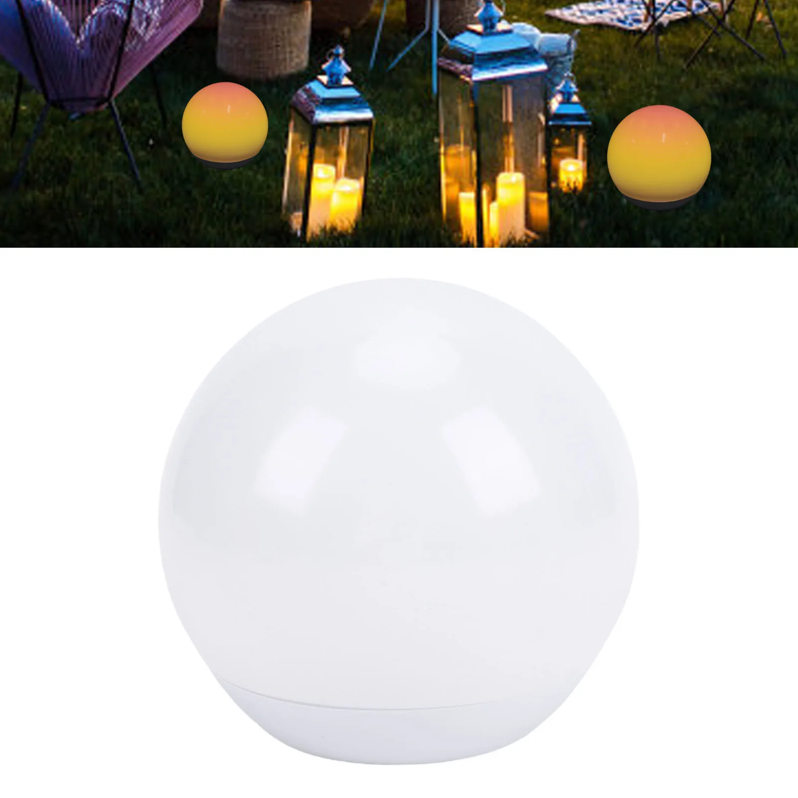 LED Ball Light Cordless Rechargeable Globe Lamp with Remote Colorful Decorative Glow Orb Light for Home Outdoor Garden Party 1pc