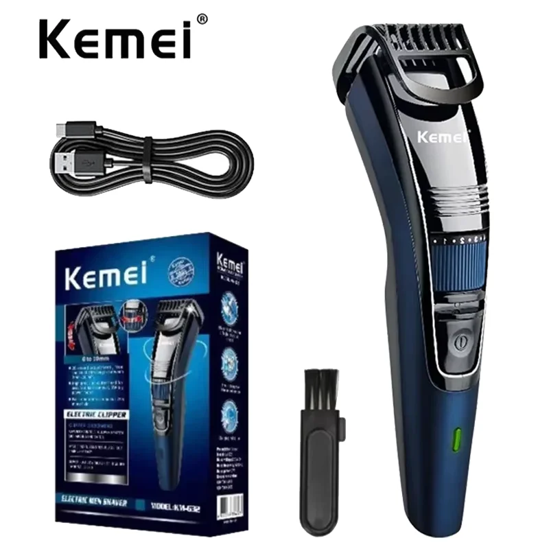 Kemei KM-632 Men Electric Shaver Professional Beard Trimmer For Men Hair Trimmer Grooming Electric Shaver Head Cutter Machine