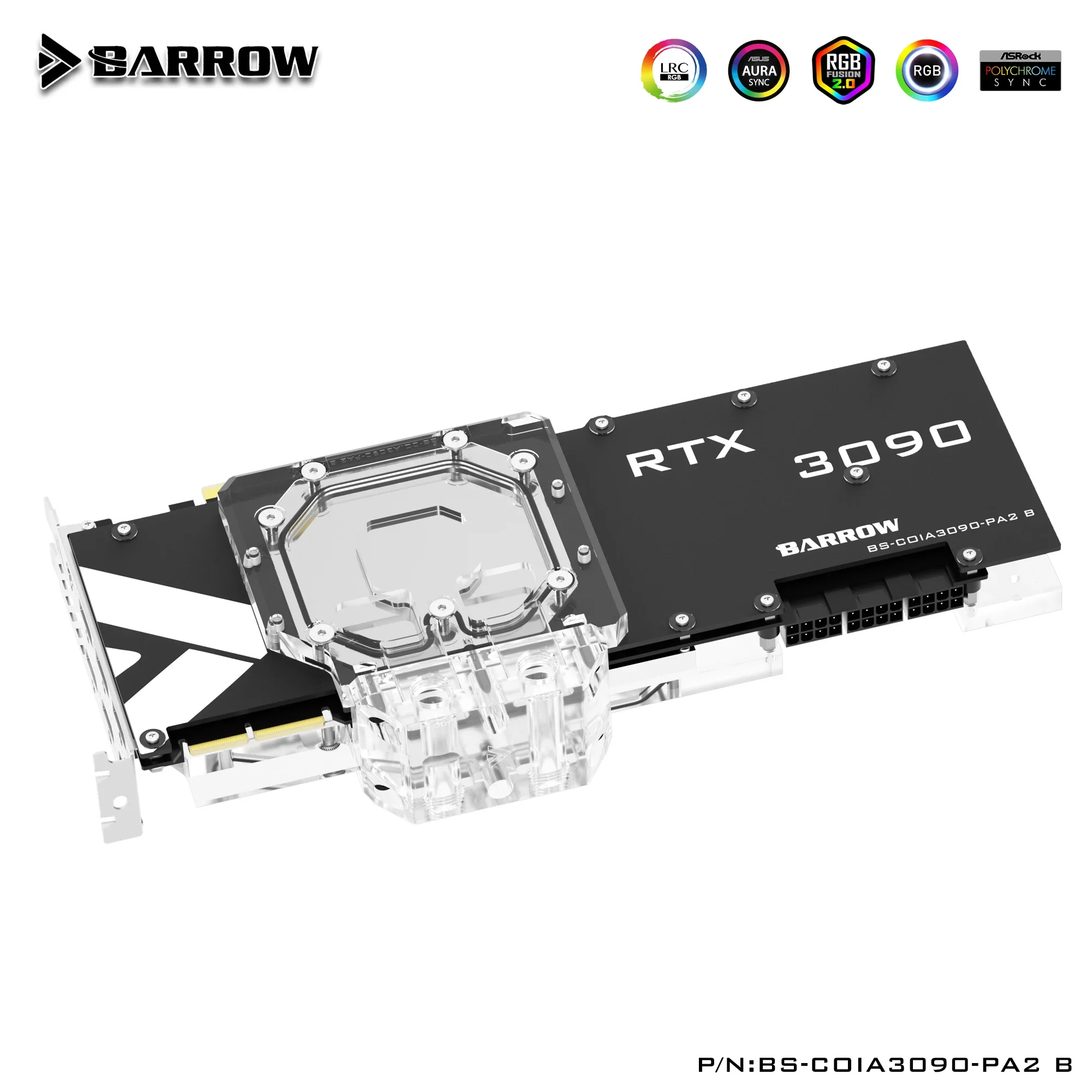 BARROW Active Water Block use for Colorful iGame RTX 3090 Advanced OC/RTX 3080 Ultra OC GPU Card With backplate BS-COIA3090-PA2B