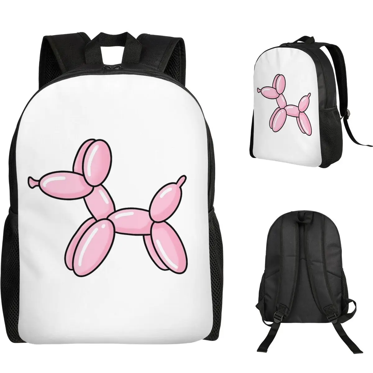حقيبة ظهر مدرسية للطلاب باللون الكلب الوردي للمشي لمسافات طويلة والسفر حقيبة نهارية للرجال والنساء حقيبة كتب عصرية حقائب كتف