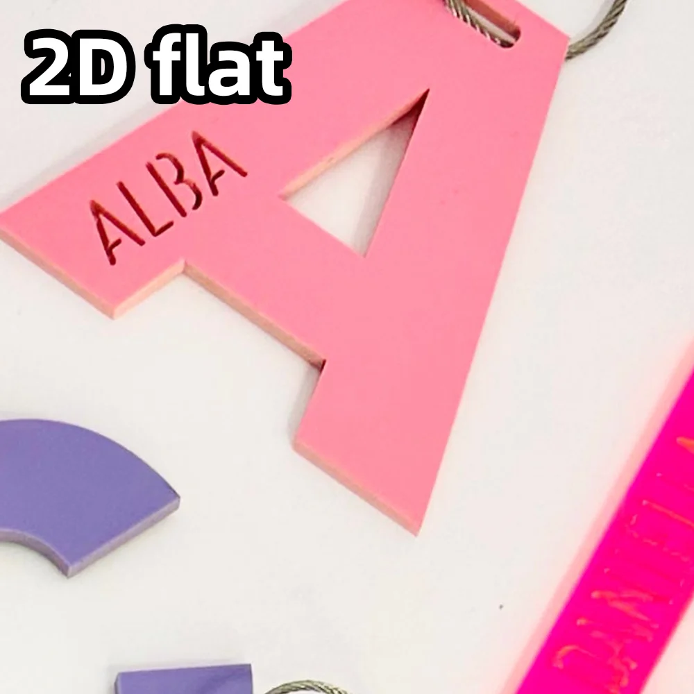 Personalized Acrylic Bag Tag 1PC, Custom Name Tag for Backpack, Luggage, Lunch Bag or Sports Bag, Letter Cut Out Style image 4