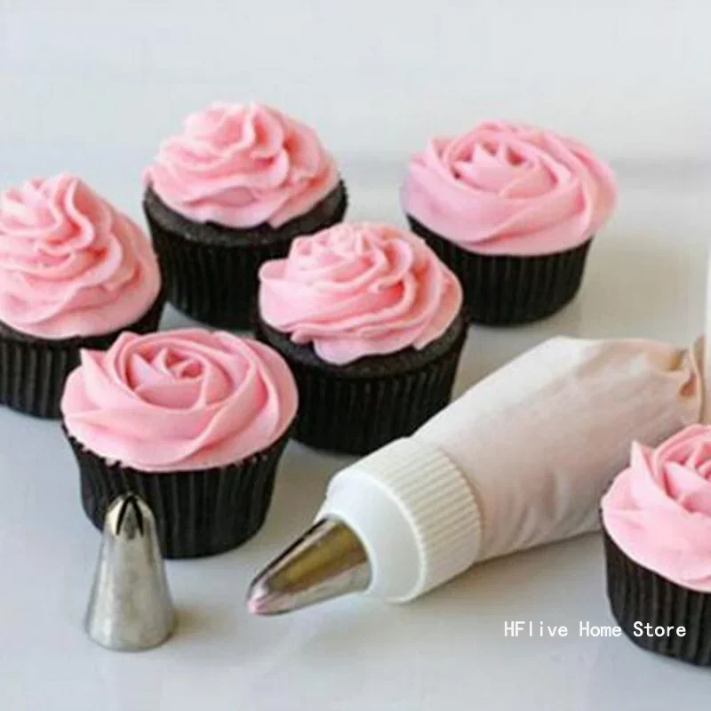 Stainless Steel Drop Flower Tips Cake Nozzle Cupcake Sugar Crafting Icing Piping Nozzles Molds Pastry Tool