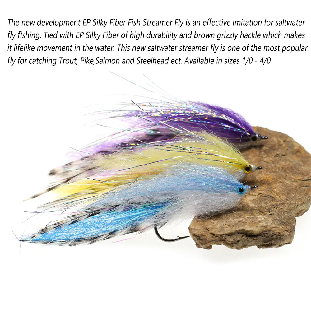 1 Stück 5 Stück Big Fish Streamer Fliege Aberdeen Haken Köderfisch Streamer Forelle Hecht Muskie Barsch Salzwasser Fliegenfischen Fliegen Köder – Detail 5