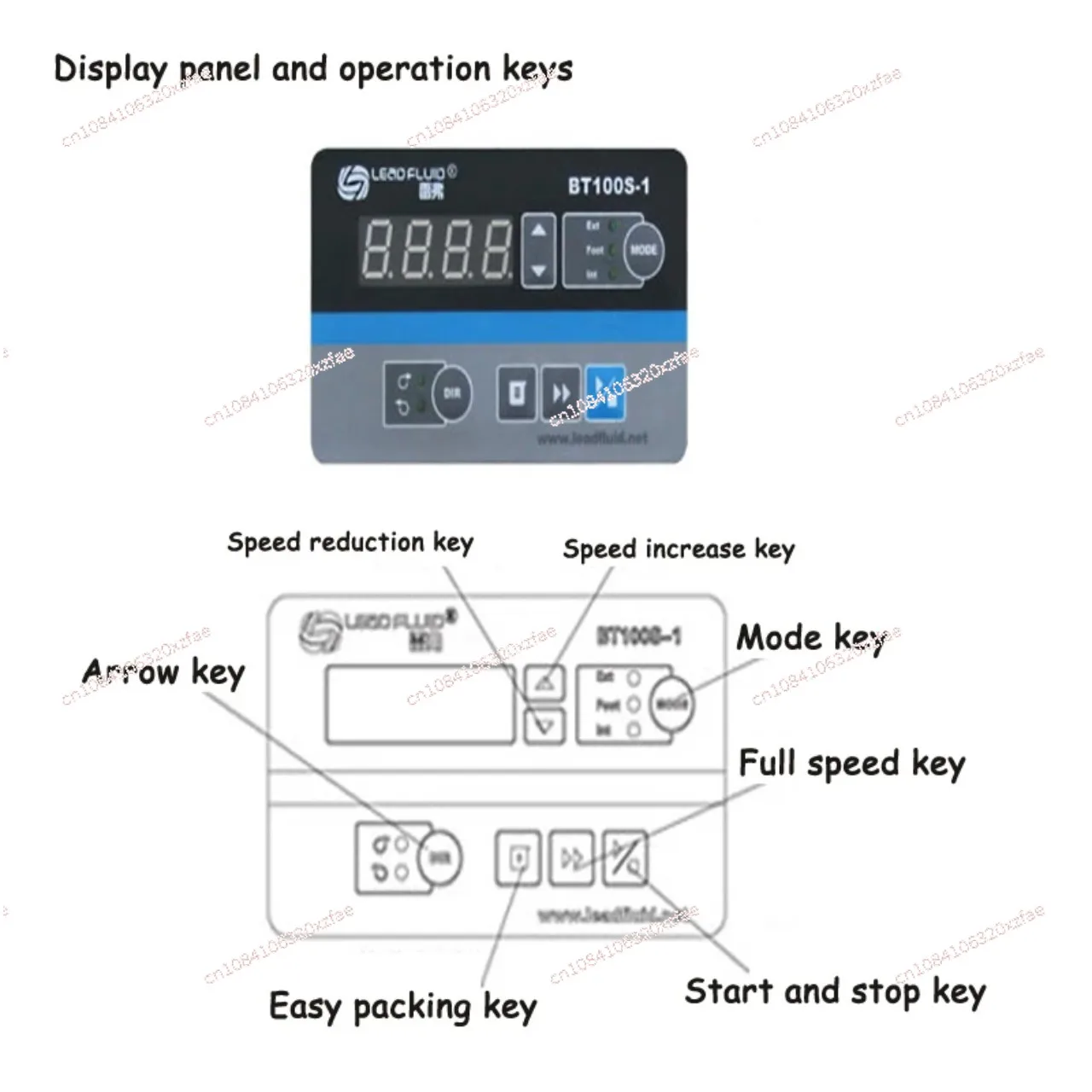 Fluid peristaltic pump 110v / 220v Led digital display low flow precision variable speed pump BT100S-ZY15 1pcs