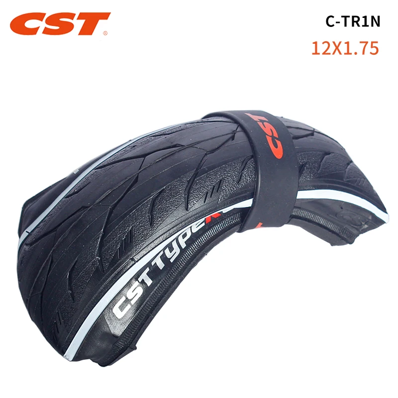 

CST-Bicycle Folding Tire with Inner Tube, Ultralight Racing Cycling Tire, 12x1.75, C-TR1N, 203 Kids Balance Bike, 120TPI