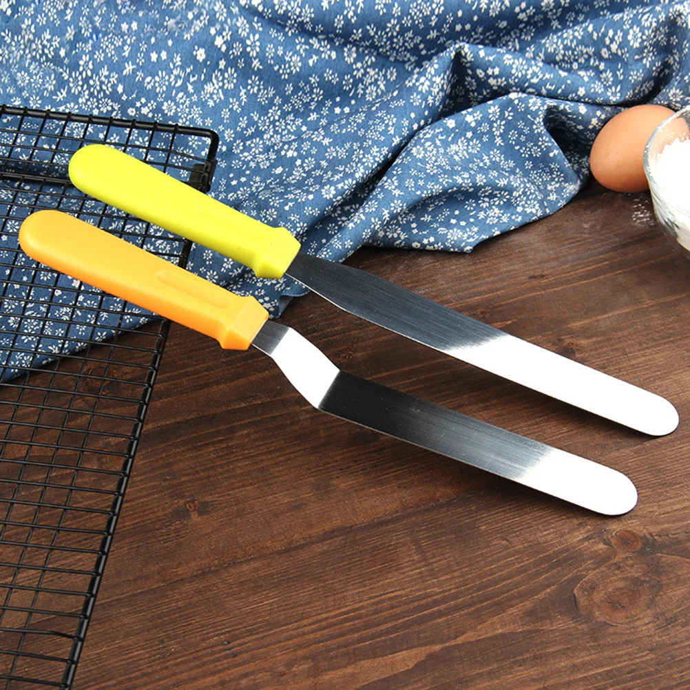 

Stainless Steel Cream Butter Spatula 7.9 Inches Kitchen Helper for Cake Decorating Smooth Curvature Design Easy Clean