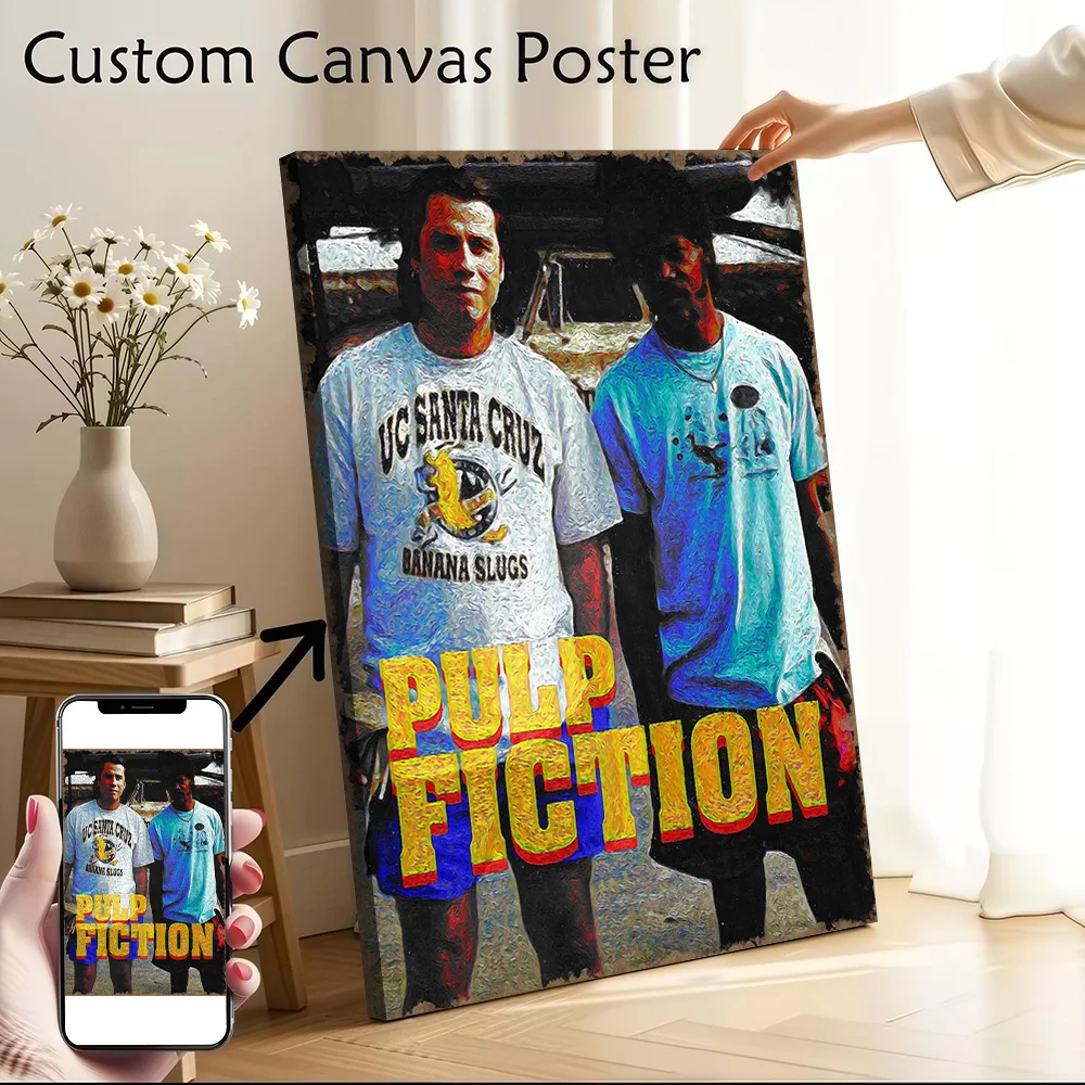 Pulp Fiction Painting Film Poster Canvas Wall Art Personalized Print Modern Painting Perfect Gift for Gamer Decoration Bedroom