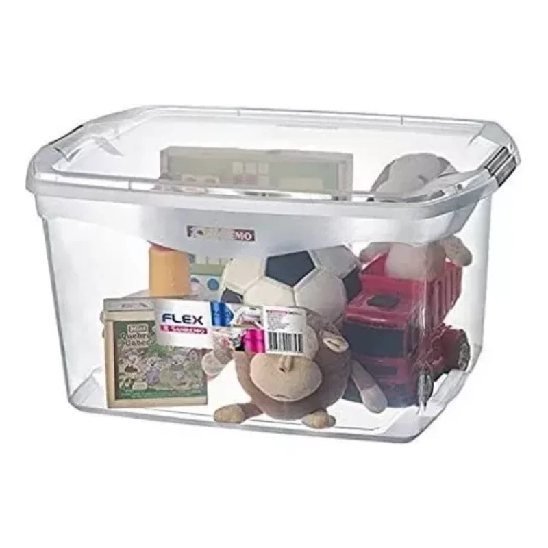 

Organizer Box 68 Litres Transparent 64x44x34 Cm Boxes, Boxes and Baskets Decorative Boxes