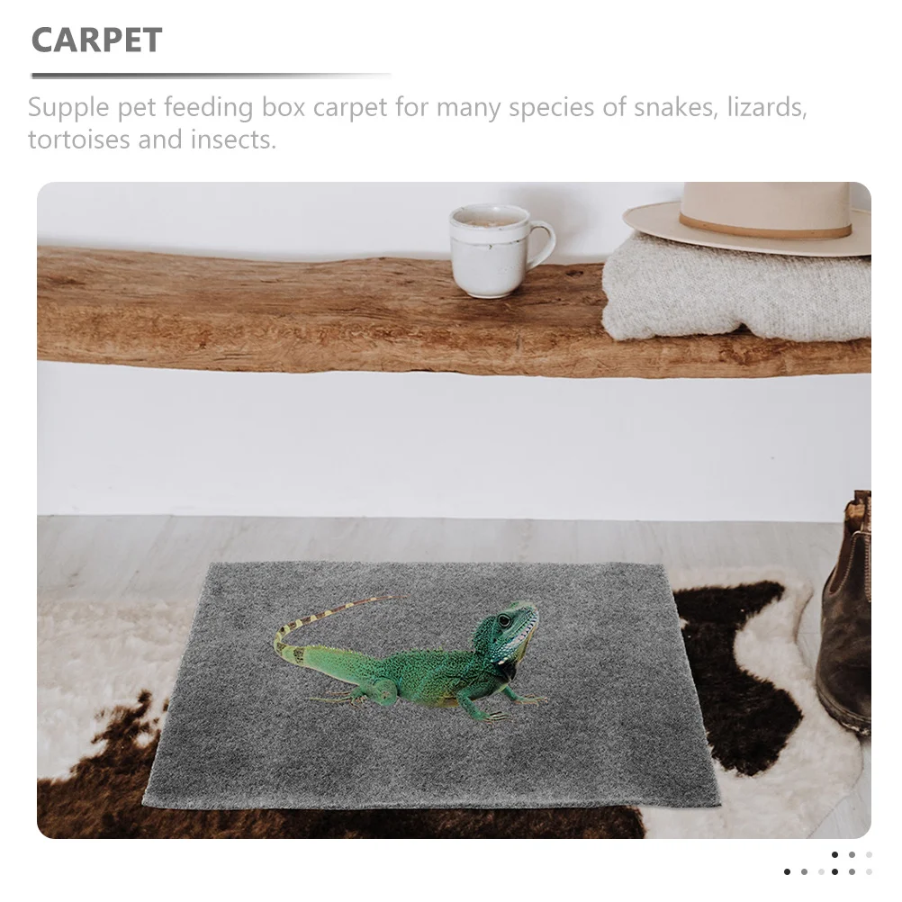 

3Pcs Polyester Reptile Mats Safe Thick Wear-Resistant Pet Cage Substrate Liners Natural-Looking Fine Workmanship Suitable Snakes