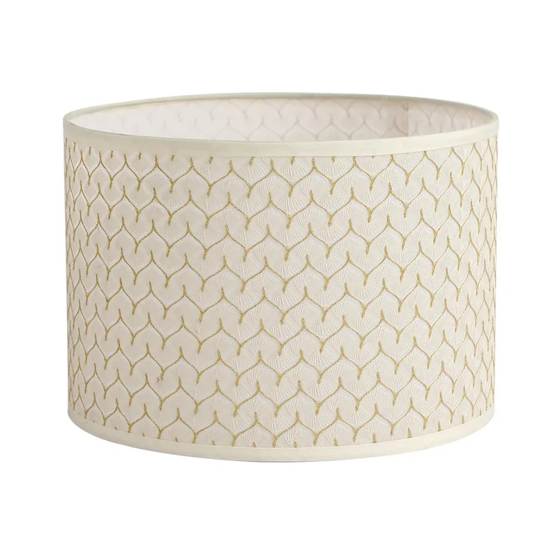 Nordic Cloth Metal Lamp Shade Home Decoration E27 Linen Fabric Metal Desk Lamp Cloth Lampshade 14/22/25cm Height