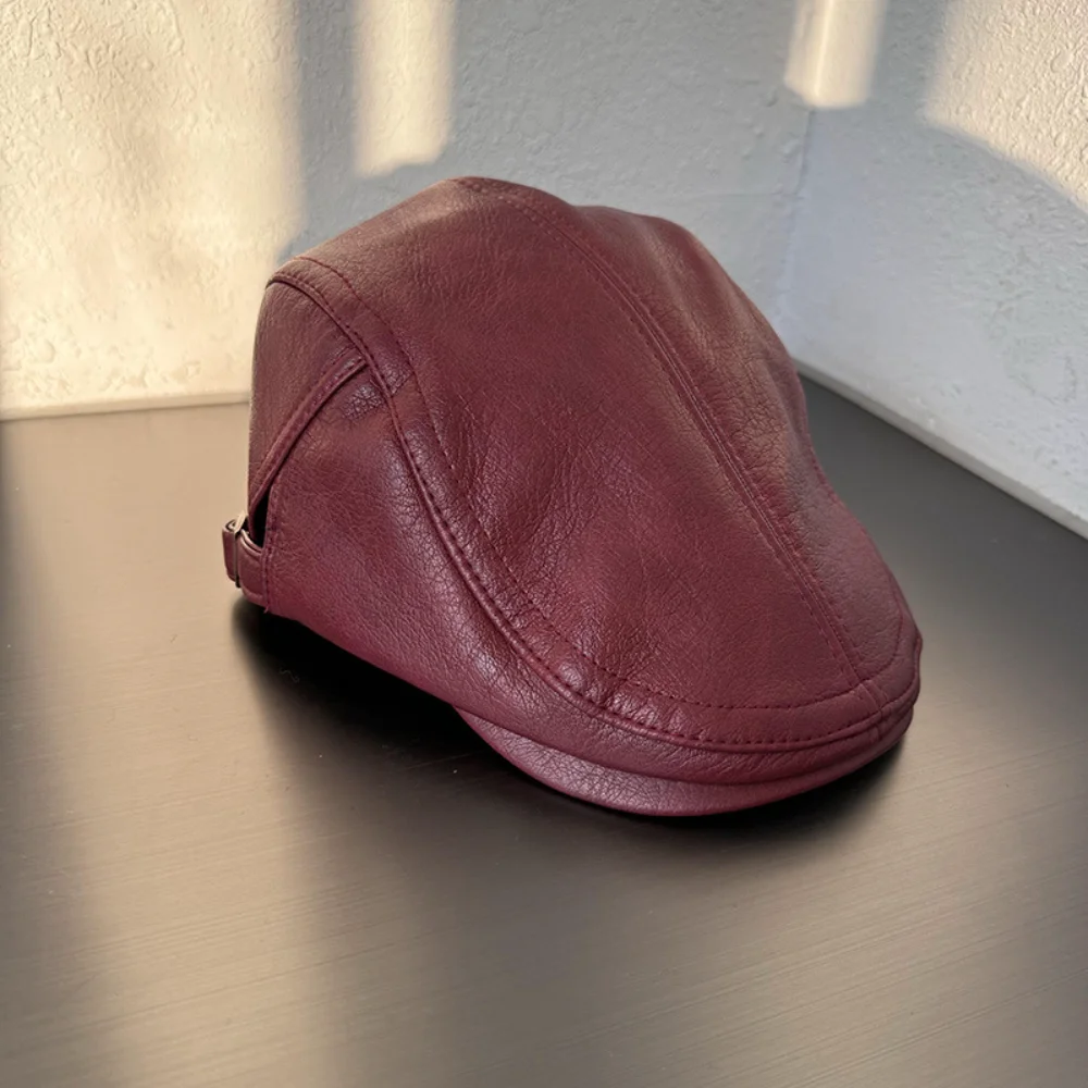 قبعة بيكر عتيقة بلغت ذروتها قبعة موزع الصحف قبعة ريترو عكسها قبعة منقار البط للرجال للجنسين الخريف