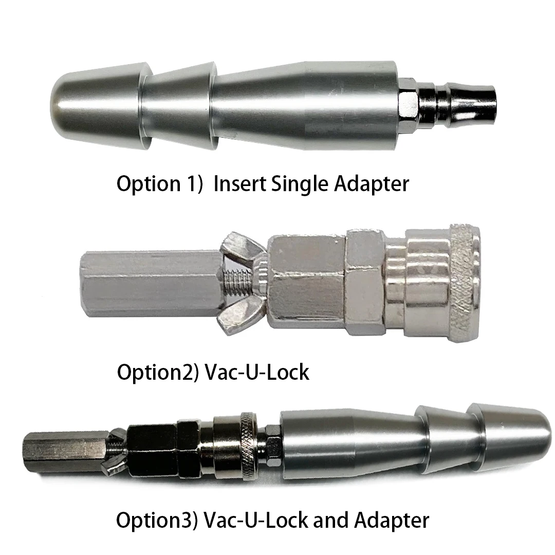 Full Metal Vac-U-Lock Quick Connector with Large 25mm Pagoda Aluminum Adapter M8 Thread for Reciprocating Actuator Machine