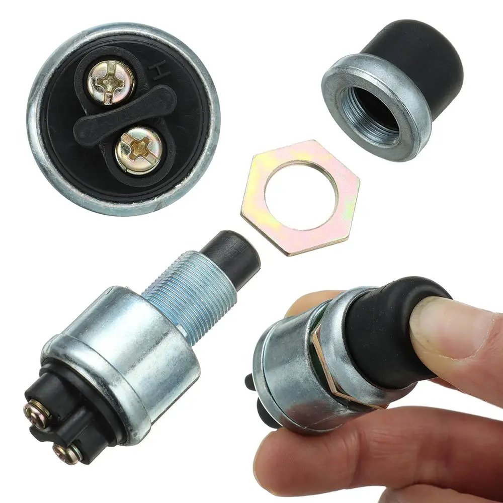 Heavy Duty Momentary Switch 50A 12V Waterproof Car Boat Track Switch Push Button Horn Engine Start Starter