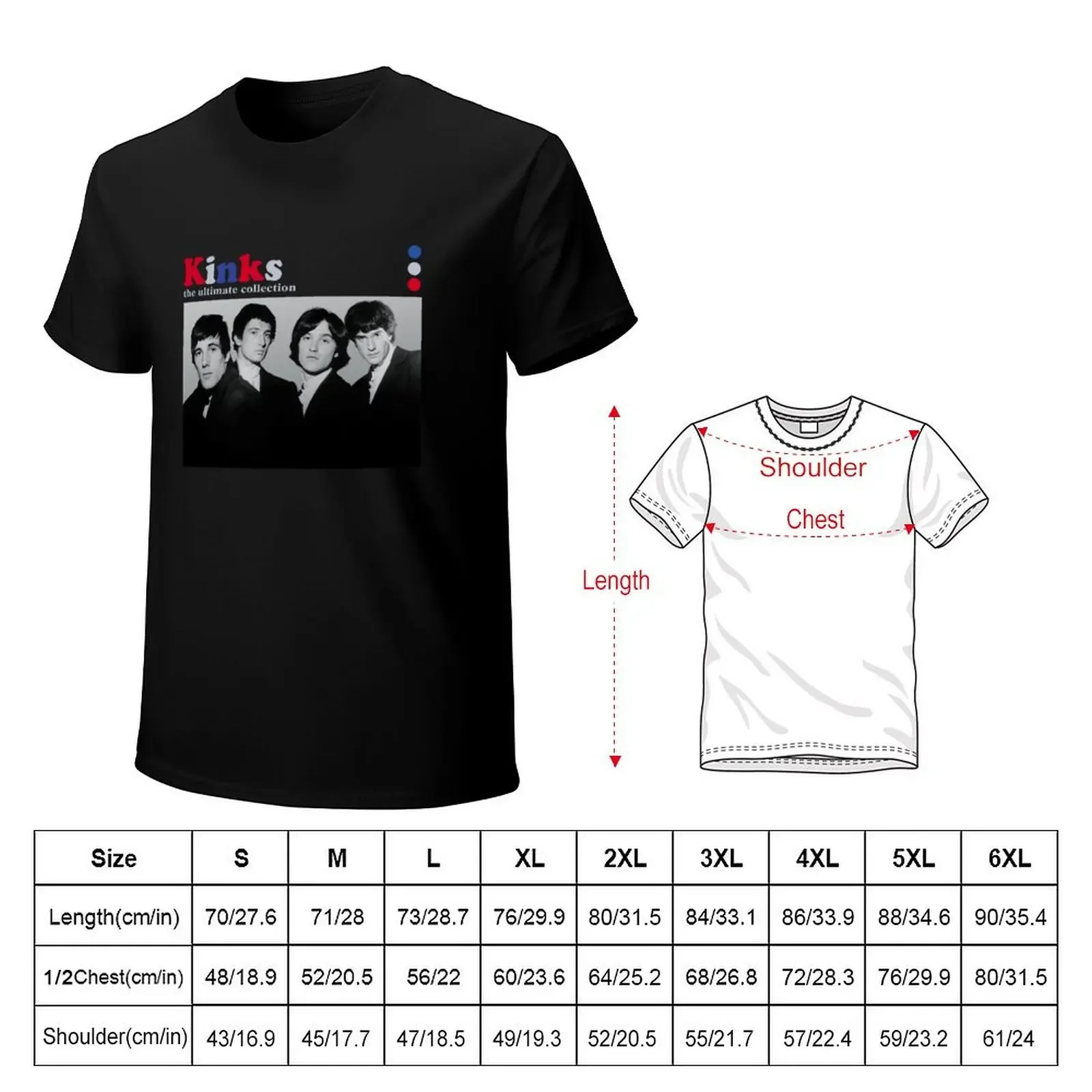 The Kinks The Ultimate Collection Album Cover T-shirt Blouse anime vintage plain white t shirts men