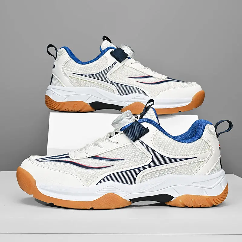 

Professional Badminton Shoes Boys Trainers Fashion White Blue Tennis Sneakers Size 31-40 Brand Sports Shoes Kids tenis infantil