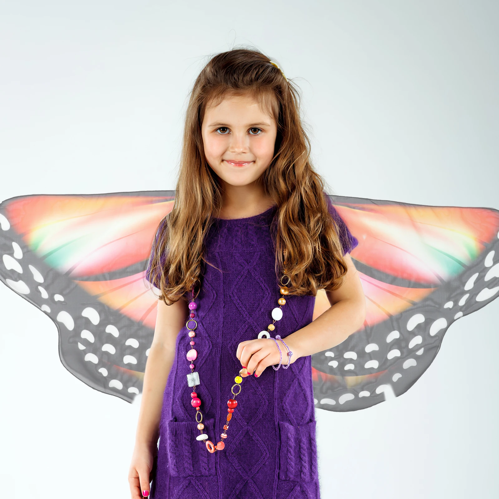 

Butterfly Cape Wing Shawl for Kids Halloween Wings Chiffon Butterflies Capes Toddler