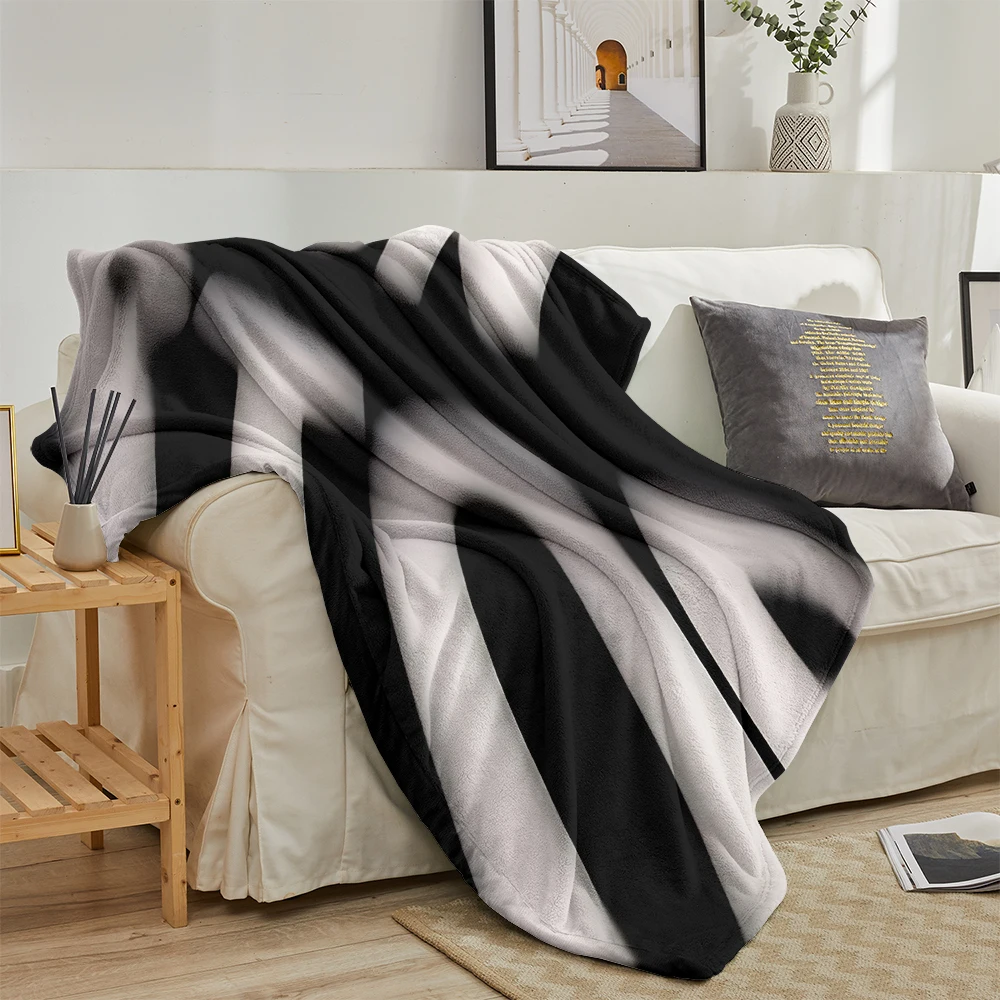 Dont Stop Blur Black Super Soft Flannel Blanket Fuzzy Warm Throw Blanket for Bed Couch Cozy Plush Bed Cover All Season