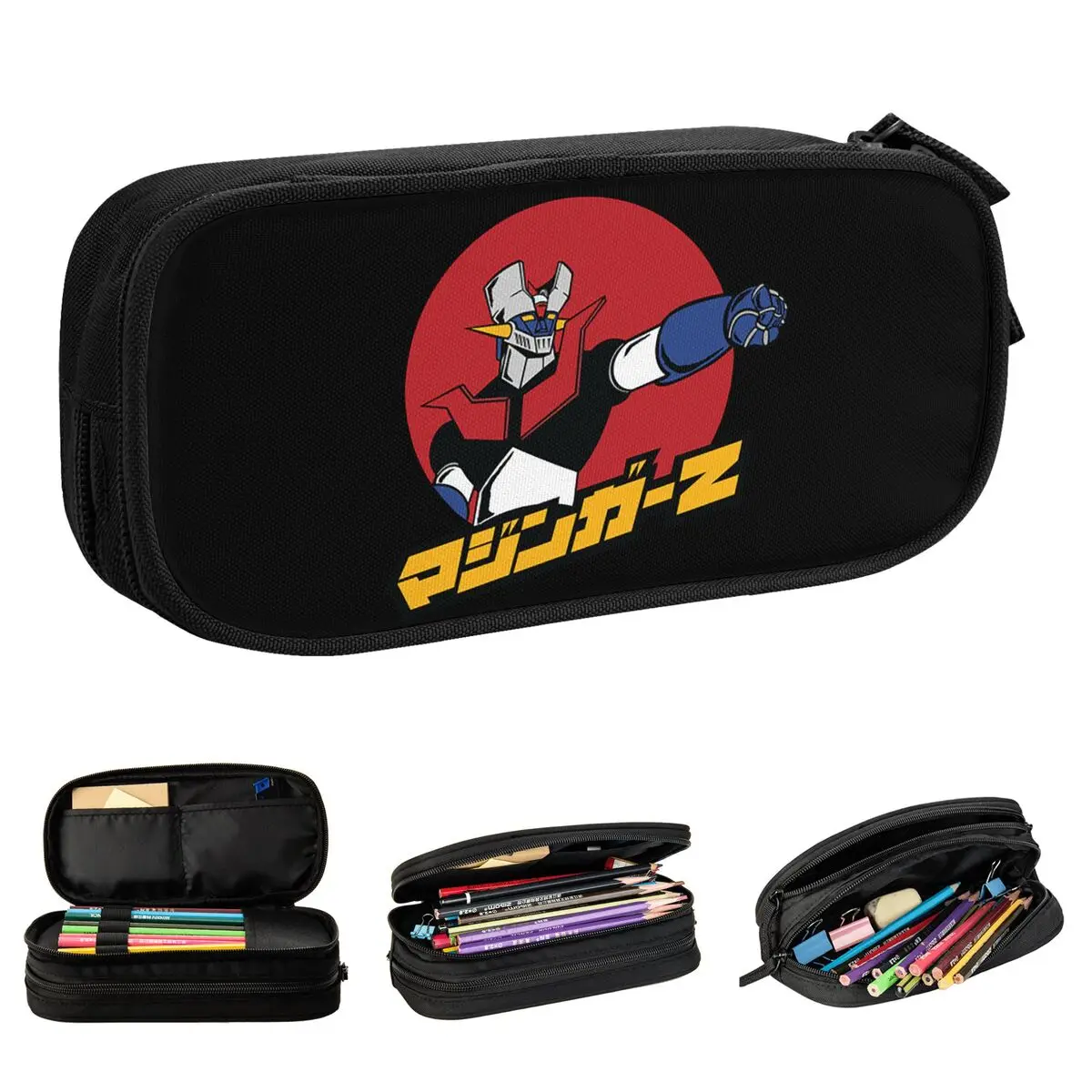 Mazinger Z Robot Pencil Case Goldorak Grendizer Actarus Manga Pencilcases Pen for Student Bags Office Gift Stationery