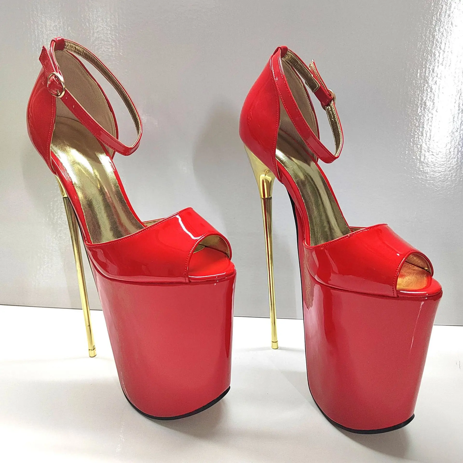 

Crossdresser New 22cm Thin High Heels Female Round Toe Pumps Wedding Shoes Woman Fetish Ballet Gladiator Stilettos Sizes 34-50