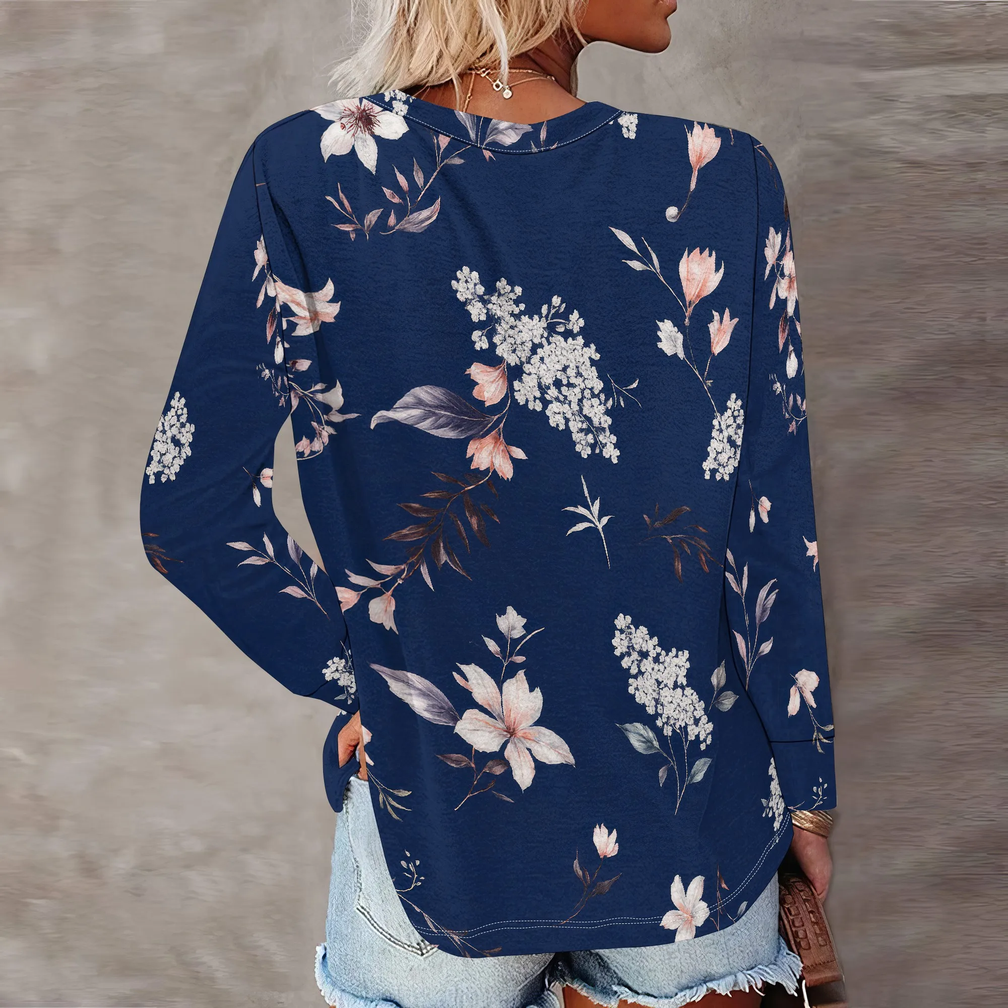 Long Sleeve Shirts for Women Fall Tops Dressy Casual Print Blouses Tunic Tops for Leggings