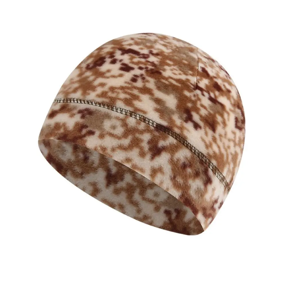 Windproof Fleece Hats Winter Warm Camouflage Thickened Thermal Tactical Hat Elastic Breathable Ski Baggy Hat