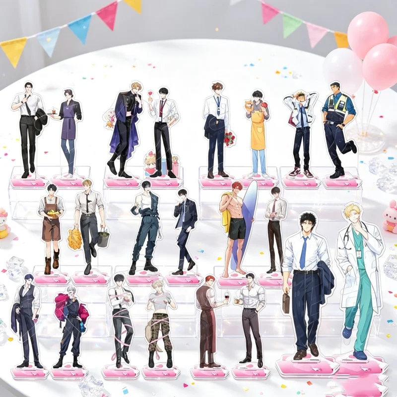 New in stock Mr.Blue Pop-up Store BL Anime Manga15CM Hyung's Omega/Love Under the Influence Acrylic Stand Desktop Decor Keychain