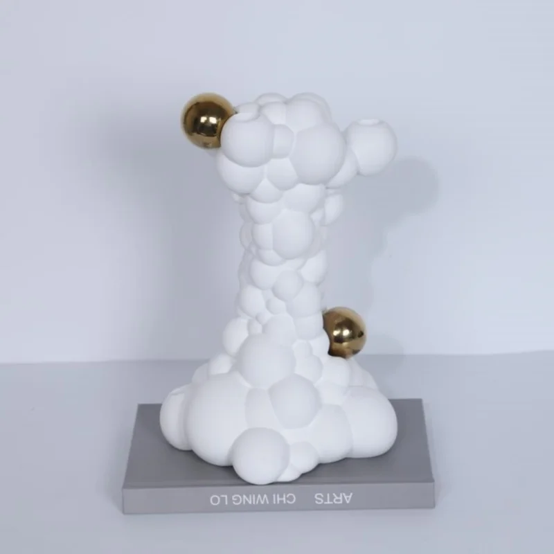 Résine artisanat bulle sphère géométrique abstraite éruption volcanique Figurines décoratives accessoires de décoration pour la maison